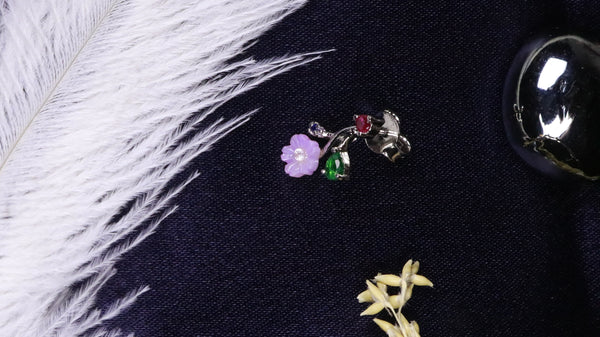 925 Sterling Silver Faerie Bloom Studs.