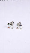 925 Sterling Silver Whimsical Clover Studs.
