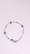 Bonded in Blue Silver Set (Single Anklet)