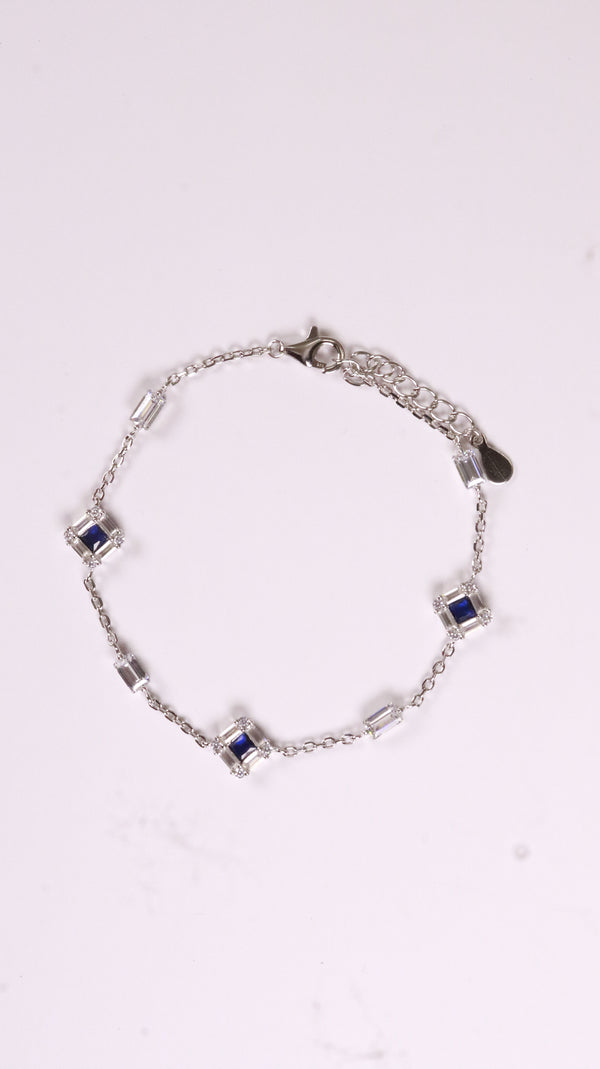 Bonded in Blue Silver Set (Single Anklet)