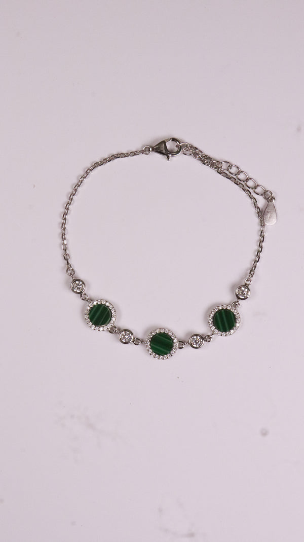 Emerald Charm Pendant & Bracelet Combo