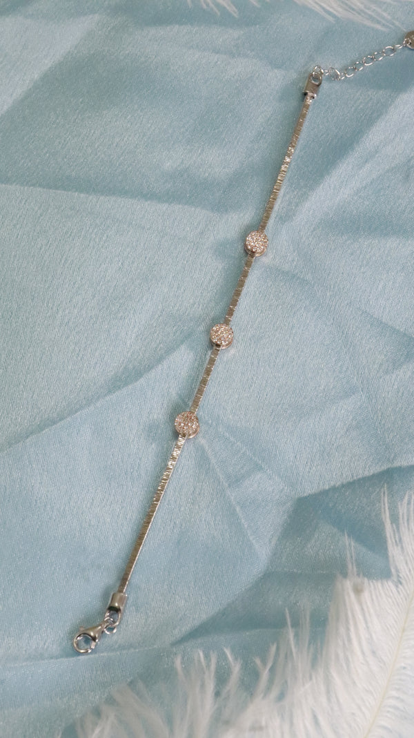 92.5 Sterling Silver Rosé Spark Trio Bracelet