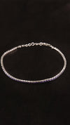 92.5 Sterling Silver Purple Glow Tennis Bracelet