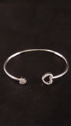 92.5 Sterling Silver Twin Spark Open Bracelet