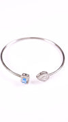 92.5 Sterling Silver Blue Spark Open Bracelet