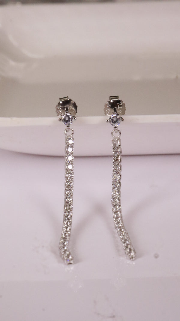 Classic Shine Silver Drop Earrings