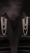 Star Chain Silver Earrings
