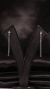 Blue Shine Silver Drop Earrings