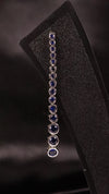 Blue Stone Silver Drop Earrings