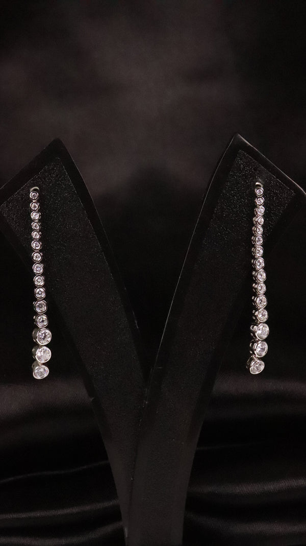 Silver Spark Drop Earrings