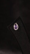 92.5 Silver Amethyst Drop Studs
