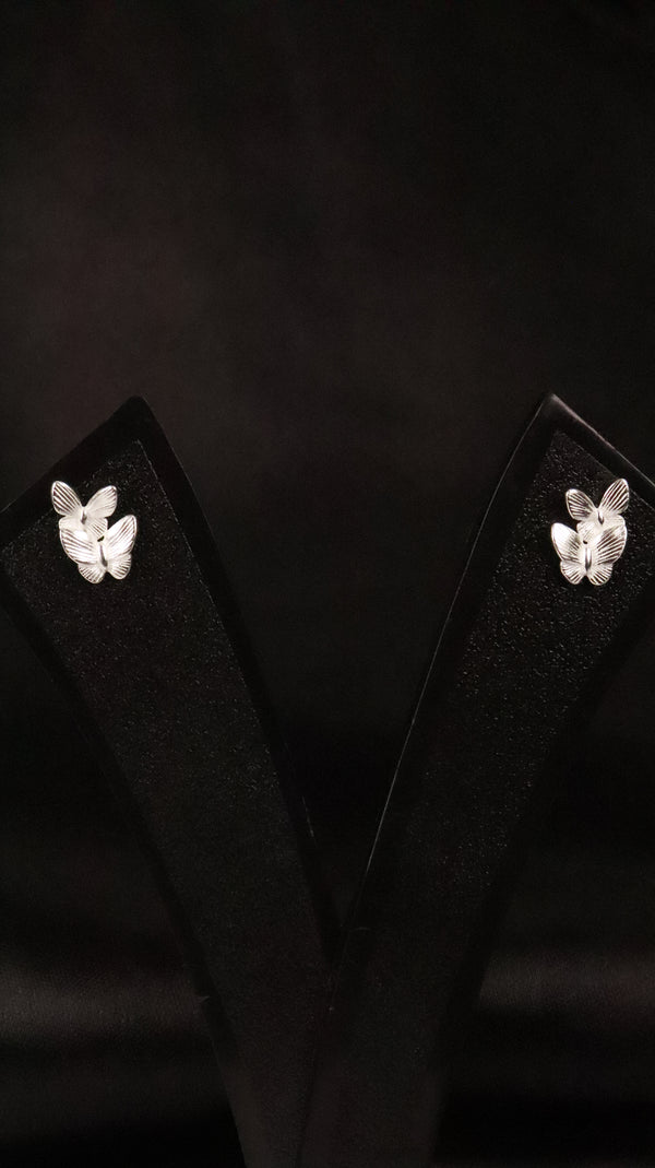 Butterfly & Heart Studs Combo