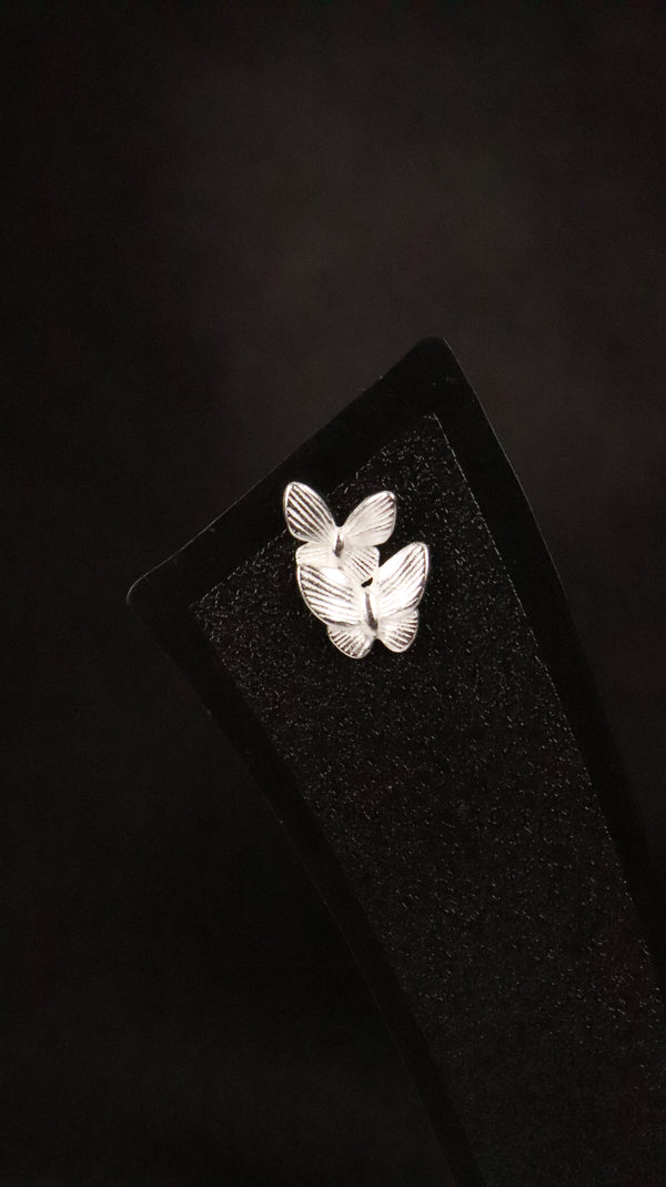 92.5 Silver Little Flutter Studs