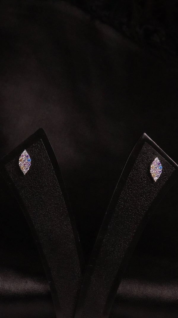 92.5 Silver Multicolour Spark Studs