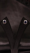 92.5 Silver Midnight Blue Curve Studs