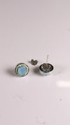 92.5 Silver Sky Mist Circle Studs