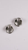 Ripple Hoop Silver Earrings