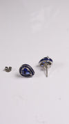 92.5 Silver Blue Wave Studs