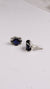 92.5 Silver Midnight Blue Curve Studs