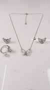 925 Silver Butterfly Glow Set + Ring