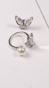 925 Silver Butterfly Glow Set + Ring