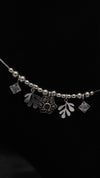 925 Sterling Silver Oxidised Chaandani Leaf Anklets.