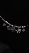 925 Sterling Silver Oxidised Chaandani Leaf Anklets.