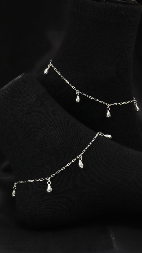 925 Sterling Silver Rimjhim Drop Payal.