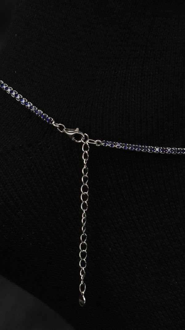 Bonded in Blue Silver Set (Single Anklet)
