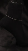 925 Sterling Silver Black Line Anklets.