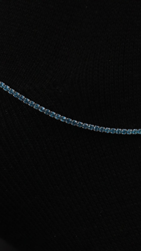 Dreams in Blue Silver Duo (Single Anklet)