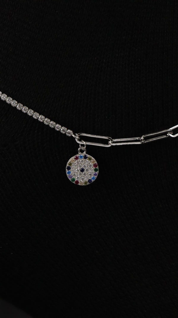 925 Sterling Silver Nazariya Sparkle Anklets.