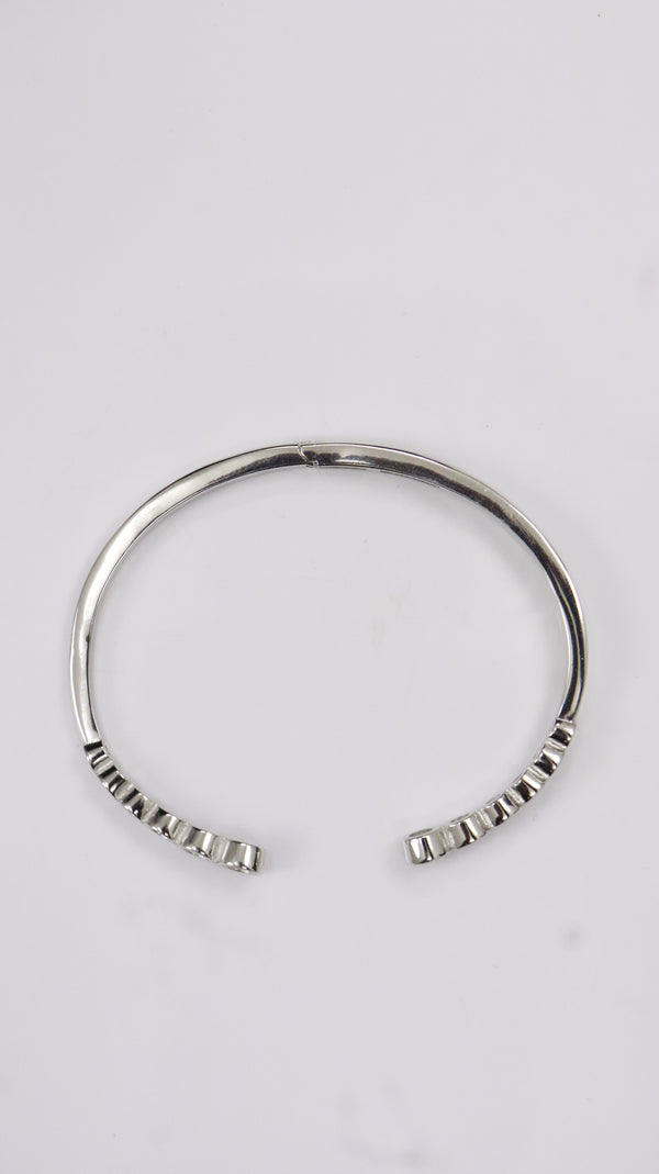 92.5 Sterling Silver Pure Line Open Bracelet.