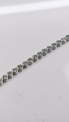 92.5 Sterling Silver Classic Light Blue Tennis Bracelet