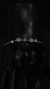 92.5 Sterling Silver Blue Flutter Bracelet