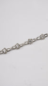 92.5 Sterling Silver Floral Stones Bracelet