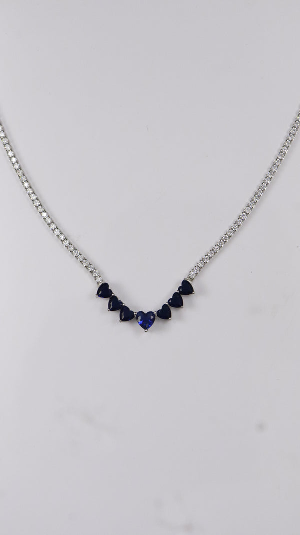 925 Silver Blue Heart Charm