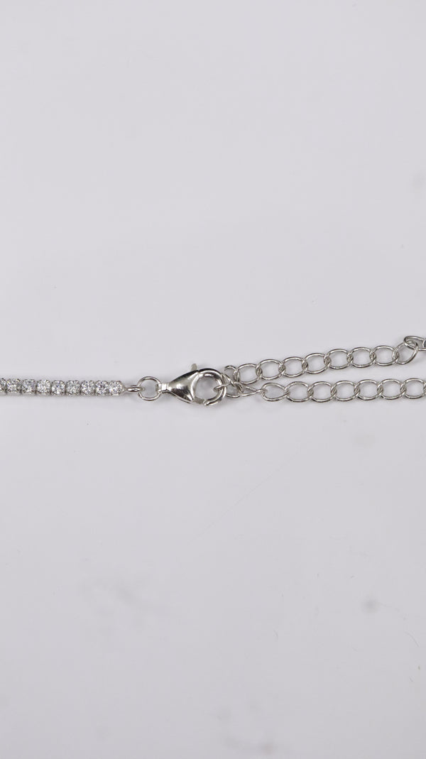 925 Silver Heartline Sparkle