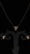 925 Silver Rose Bloom Set
