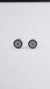 925 Sterling Silver Blue Aura Circle Studs