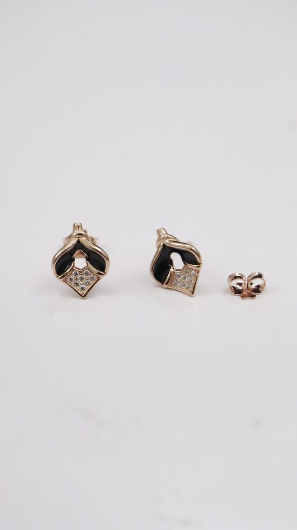 925 Sterling Silver Midnight Knot Studs