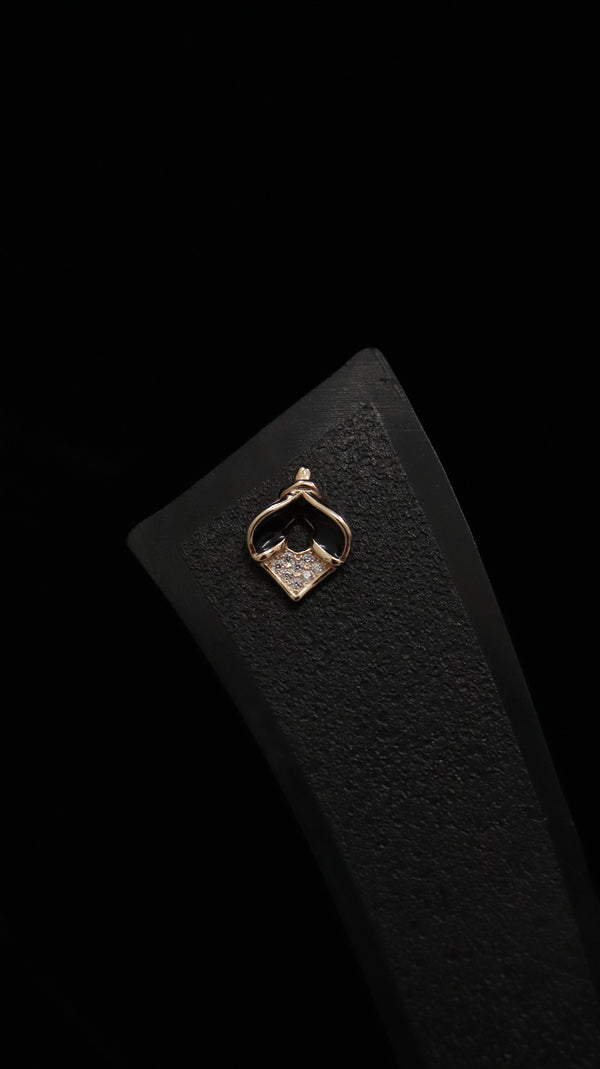 925 Sterling Silver Midnight Knot Studs