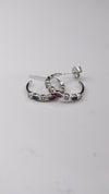 Colour Pop Silver Hoop Earrings