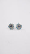 925 Silver Blue Blossom Set