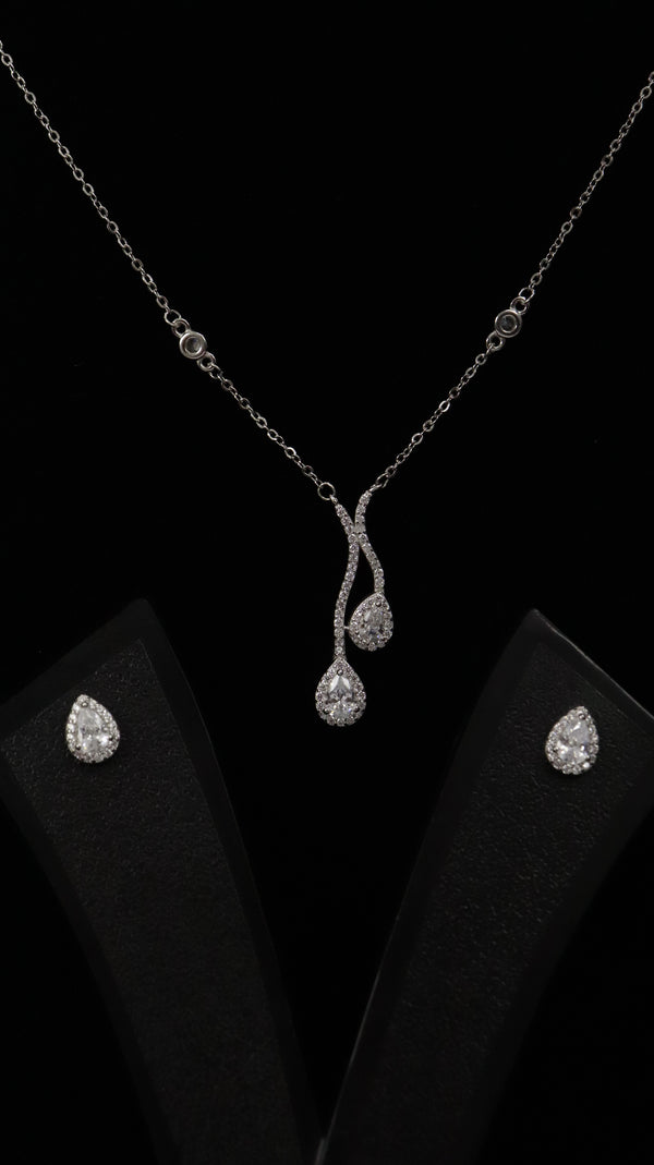 925 Silver Twin Drop Grace Set