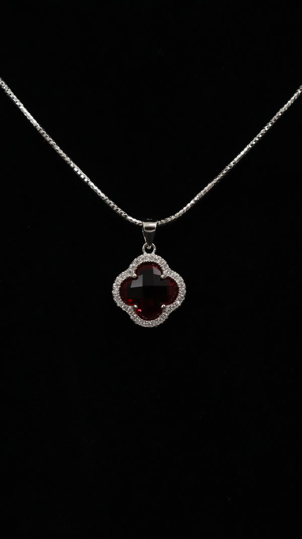 925 Silver Ruby Glow Set
