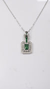 Emerald Charm Pendant & Bracelet Combo