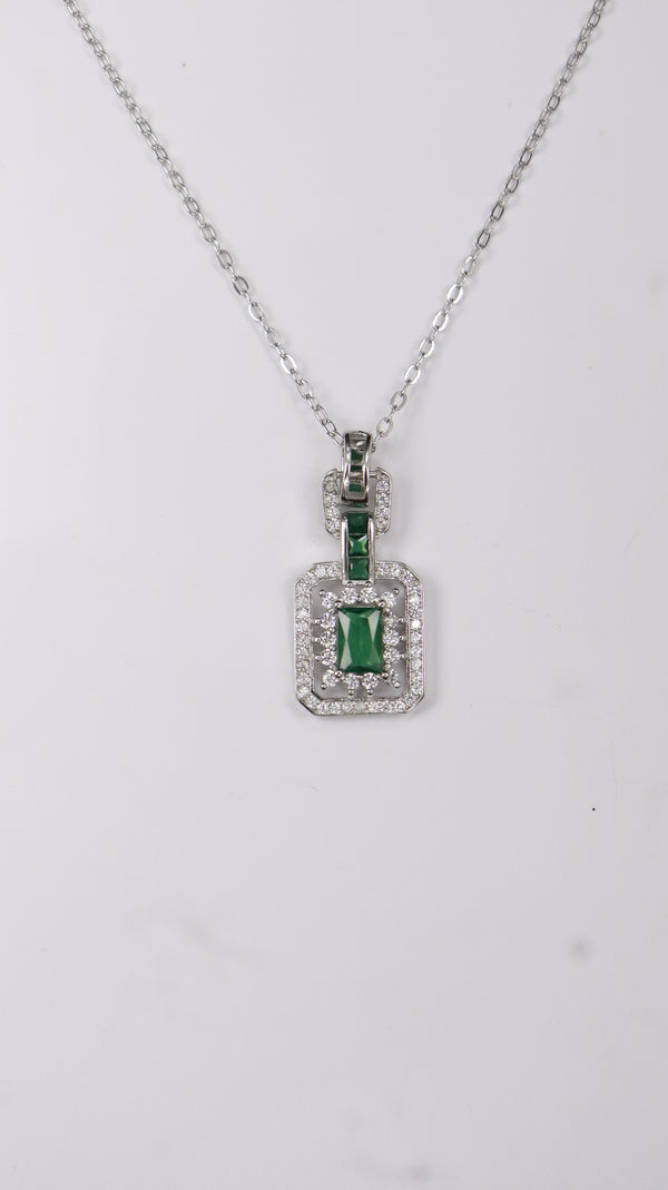 925 Silver Emerald Grace Pendant