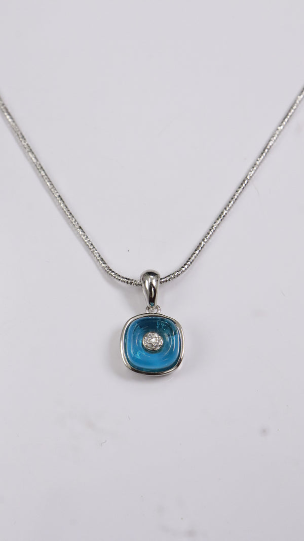 925 Silver Blue Aura Set
