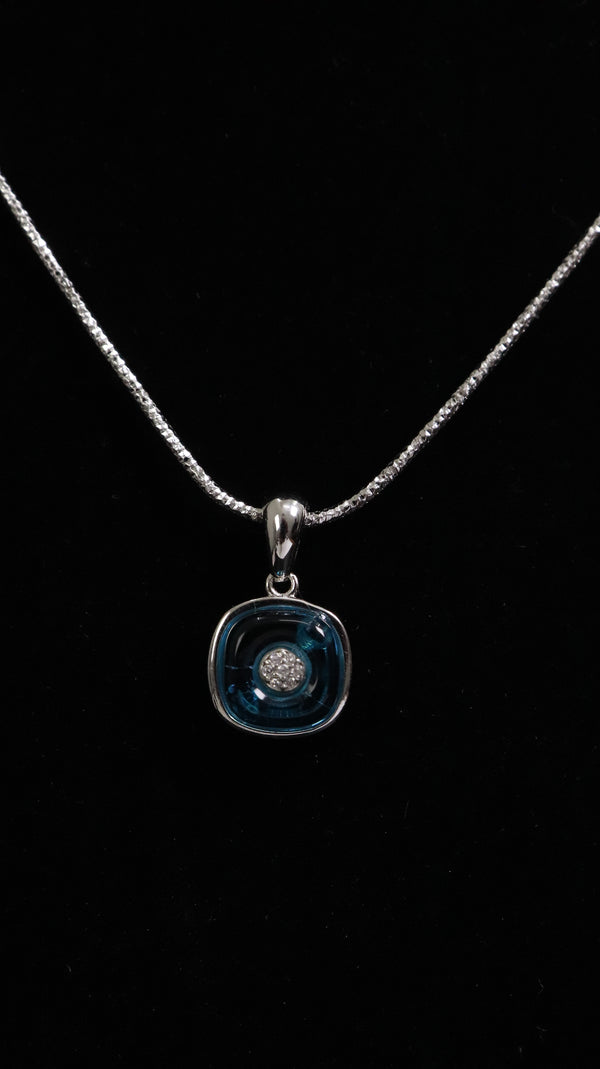 925 Silver Blue Aura Set